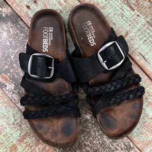 White Mountain Footbeds Leather/Cork Sandals